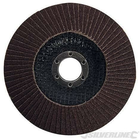 Disco a lamella in ossido di alluminio per l'utilizzo con smerigliatrici angolari portatili silverline-125mm / Grana 40