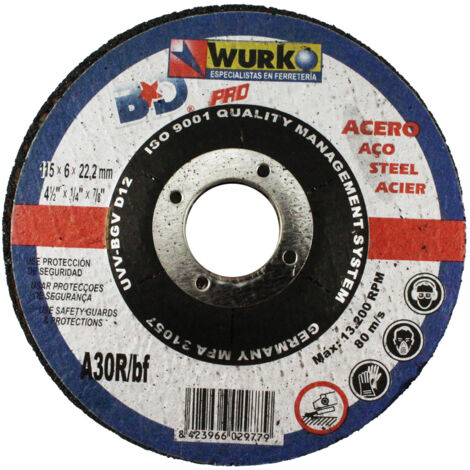 DISCO ABRASIVO 115X6X22 DESBASTE HIERRO