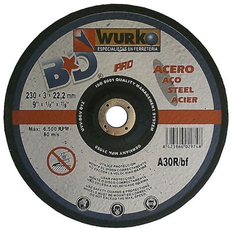 DISCO ABRASIVO 230X3X22 CORTE HIERRO