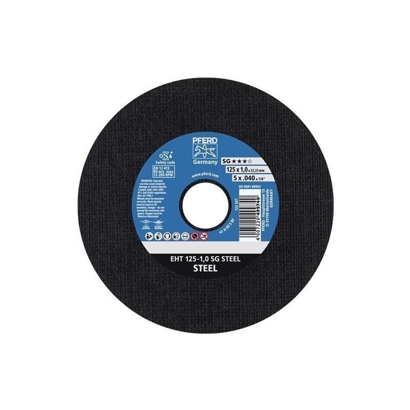 

Pferd - Disco De Corte Sg Steel D 230 X 2,9 Mm Recto Acero Perforaci