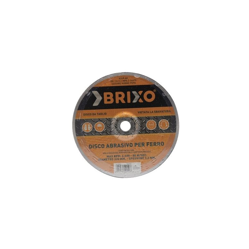 Disco abrasivo Brixo per ferro diametro 115 spessore MM.2.40 pezzi 100