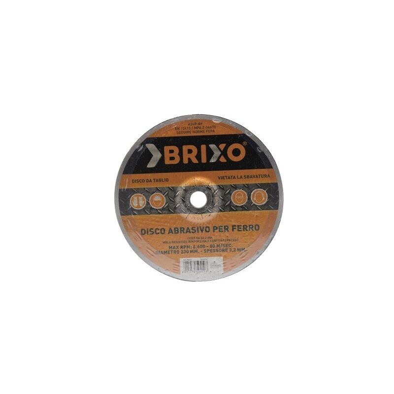 Disco Abrasivo Brixo Per Ferro Diametro 115 Spessore Mm.3.20 Pezzi 100