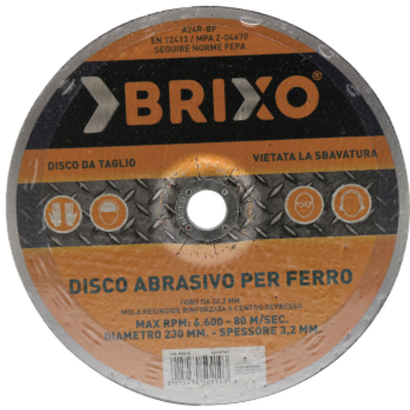 Dischi abrasivi Brixo ferro 230x2,4