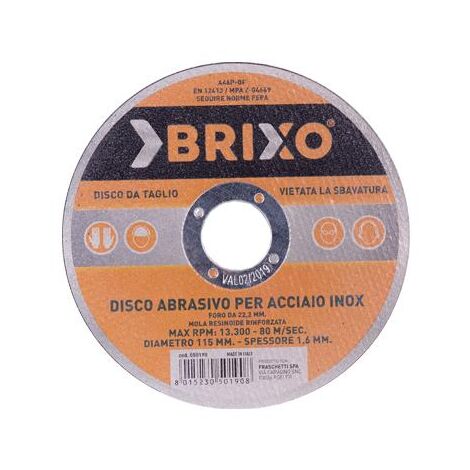 Disco abrasivo brixo per ferro diametro 230 spessore 1,9 pezzi 3 - fraschetti