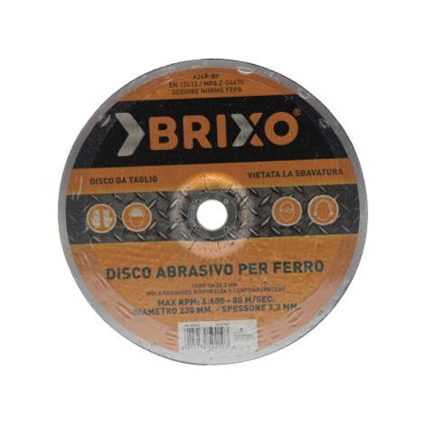 DISCO ABRASIVO BRIXO PER FERRO DIAMETRO 230 SPESSORE MM.3.20 PEZZI 50