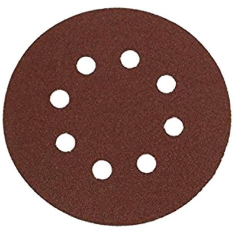 Disco abrasivo con velcro forato, confezione da 10 pezzi -Grana 240 / 125 mm