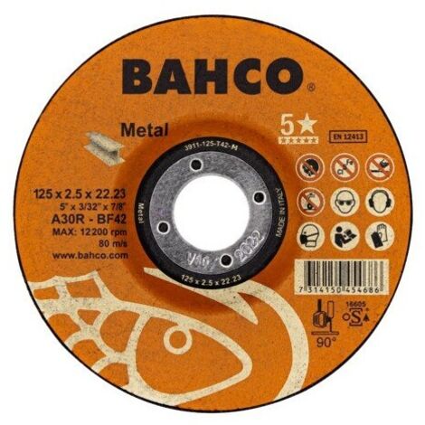 DISCO ABRASIVO CORTE 125X2.5 A30R ME - BAHCO