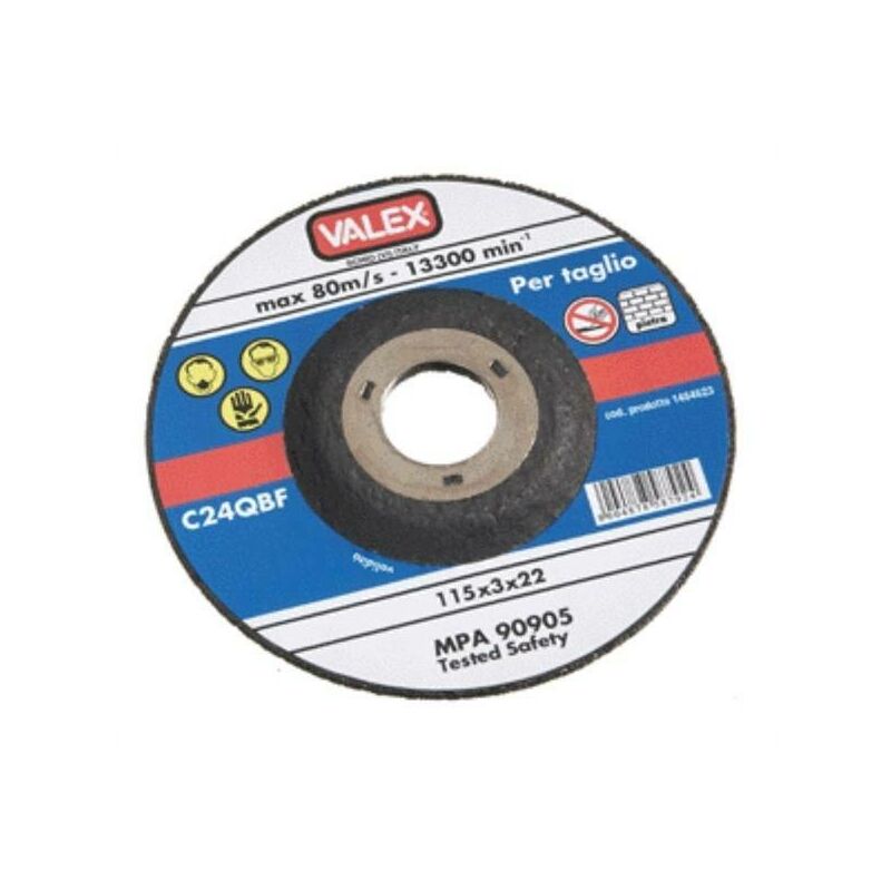 Valex - Disco abrasivo d.115 mm espesor 3mm uso en piedra 1464660