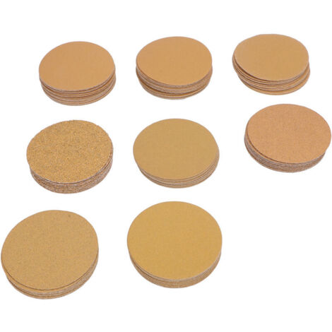 Disco abrasivo da 3 pollici con supporto in velcro e carta vetrata a grana 40-800 per applicazioni su legno e nel settore automobilistico.