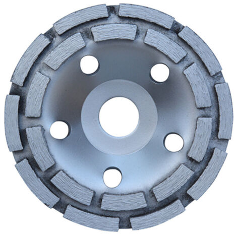 Disco abrasivo de diamante, 125 x 22,2 mm, doble hilera, muela abrasiva para hormigón, muela abrasiva de diamante universal para lijar hormigón, piedra, granito, mortero, mampostería, uso universal.