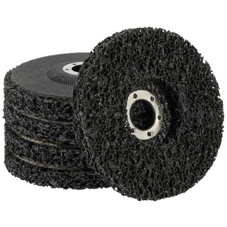 DISCO ABRASIVO DE FIBRA PARA QUITAR 脫XIDO CON CERDAS NEGRAS 125 MM