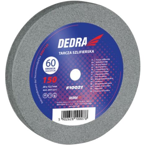 Disco abrasivo DEDRA 150x20x12,7 mm, grana 60 - per metallo e acciaio