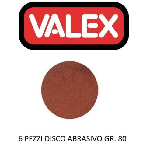 DISCO ABRASIVO DISCHI ABRASIVI 6 Pz. GRANA 80 X LEVIGATRICE LND127 VALEX 1905113