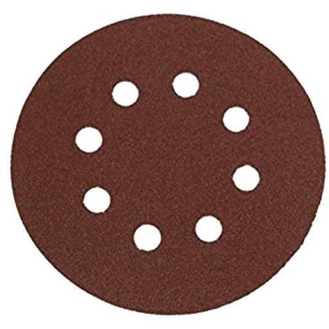 DISCO ABRASIVO FIBRATO VELCRATO 8 FORI IMPERIAL - MM 125X22,2 GRANA 120 CF=PZ 100 - 1 confezione