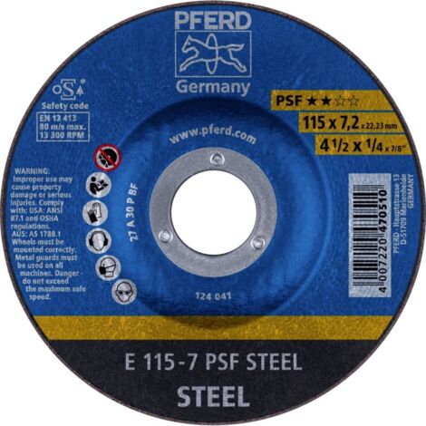 Disco abrasivo in metallo PFERD E-115-7.0 A 30 PPS 62011634