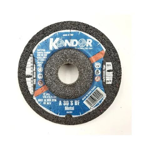DISCO ABRASIVO KONDOR PER FERRO 115X3,2X22 mm