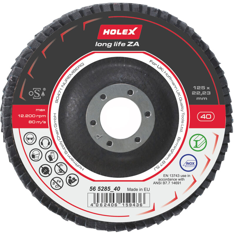 Disco abrasivo lamellare long life za conico ⌀ 125...