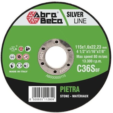 DISCO ABRASIVO mm.115x1,6x22 PIETRA