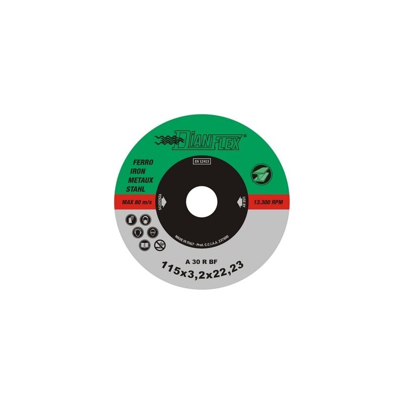 Dianhydro - disco abrasivo per ferro mm 230 x sp