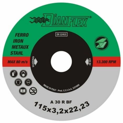 DISCO ABRASIVO PER FERRO mm 230 x sp. 2.5 Ferro