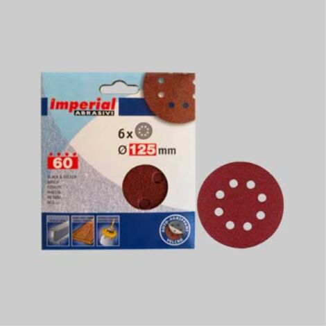 Disco abrasivo velcrato 'fai da te' ø 115 mm - grana 180 - 6 pezzi IMPERIAL ABRASIVI