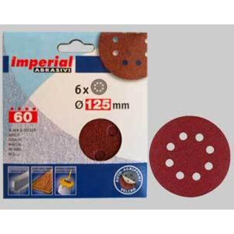 Disco abrasivo velcrato fai da te diametro 150 mm - grana 50 - 6 pezzi