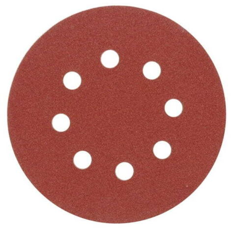 DISCO ABRASIVO VOREL 125mm CON FORI, set da 5, P-60 08576