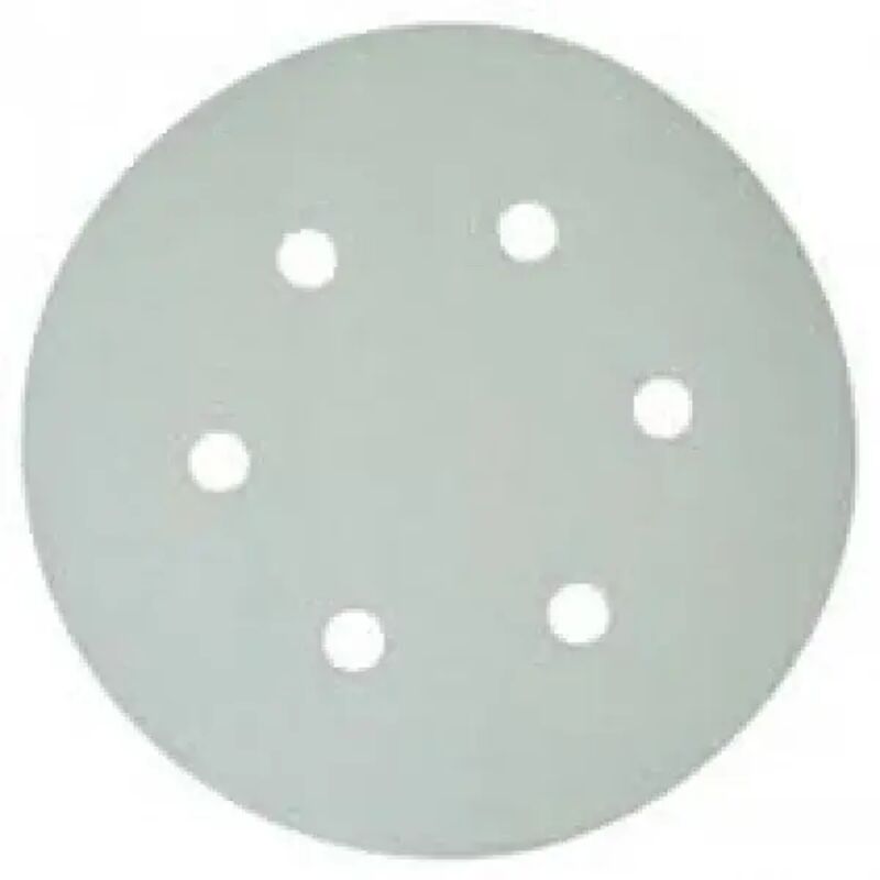 Disco abrasivo White 6 fori per levigatrice 150 mm - 50pz - 40