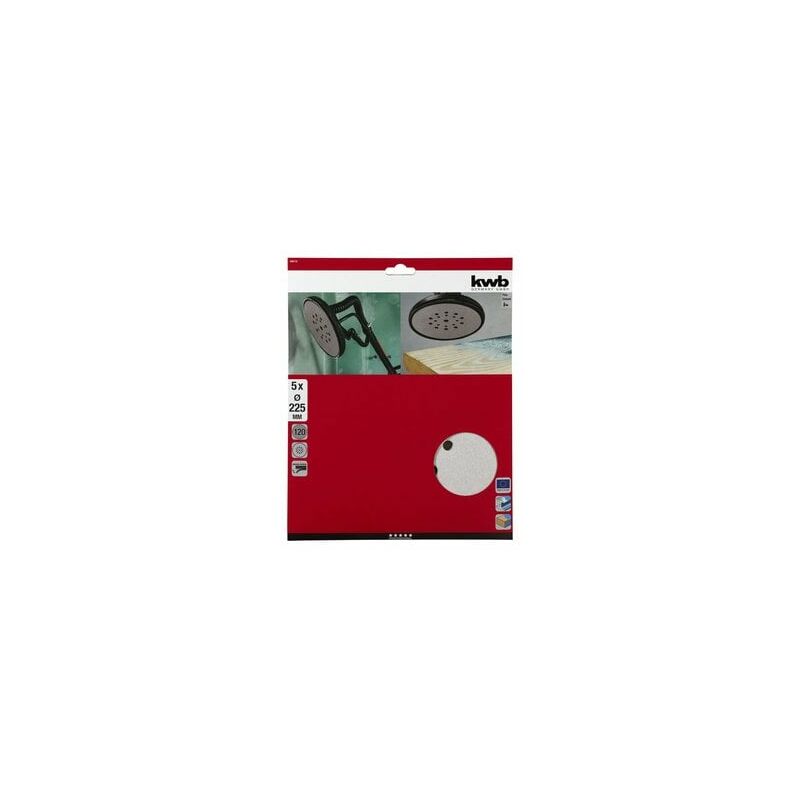 

Disco Abrasivos Velcro 225Mm Gr120 5 Unidades Kwb