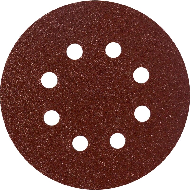 Ac d-vel aw-d Disco con velcro abrasivo 8 Fori Diametro 127 mm 50 Pezzi - Grana: 40 - Sait