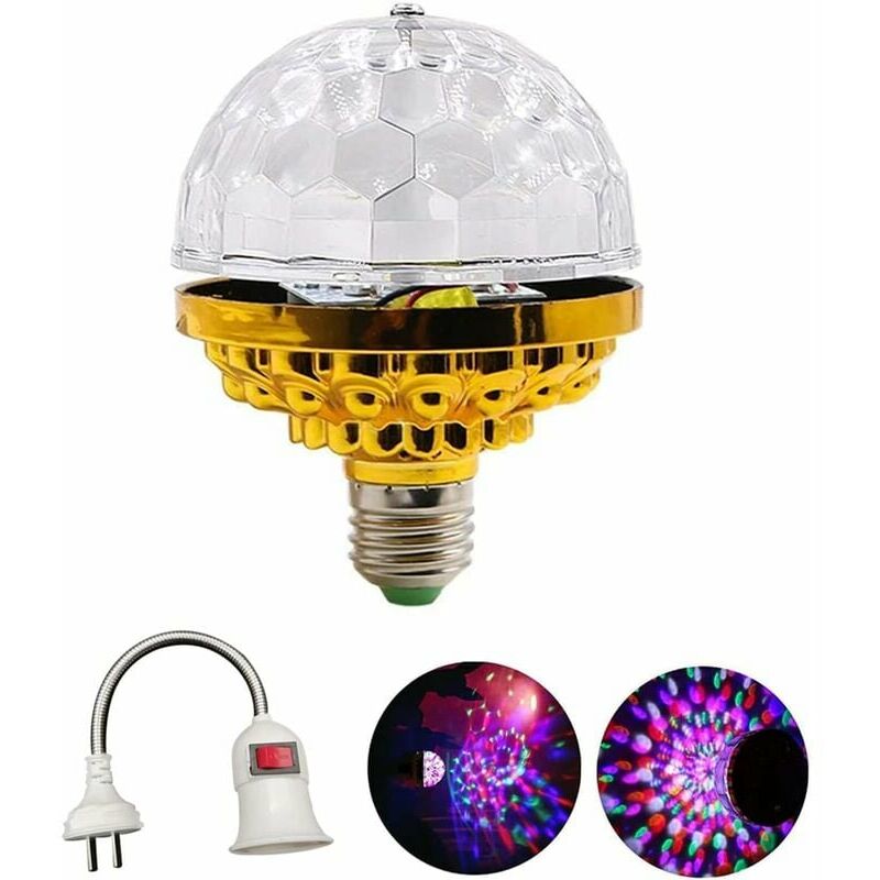Disco Ball Party Lights, dj Light dj Strobe Light 7 Colors Activated Stage Lights with eu Lamp Socket