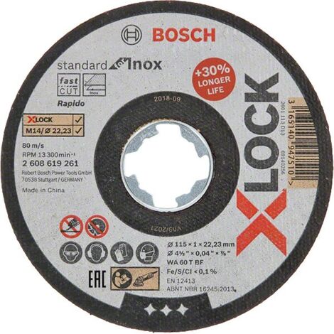 DISCO C H XLOCK PLANO METAL/INOX - 230X1,9MM