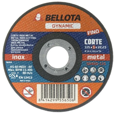 DISCO C METAL/INOX EJE FINO - 125X1 MM