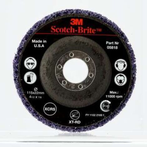 Disco Clean & Strip soporte fibra Azul (CG-DB) 115 mm x 22 mm, S Extrabasto (10 uds) 3M 178 mm