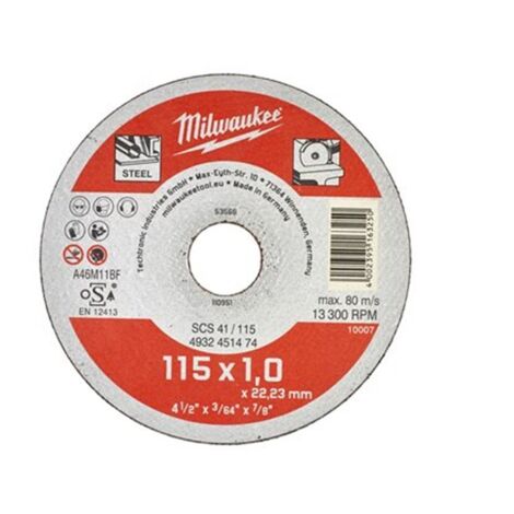 Disco Contractor 125 x 1mm ( 50 Unidades ) MILWAUKEE Ref.4932451477