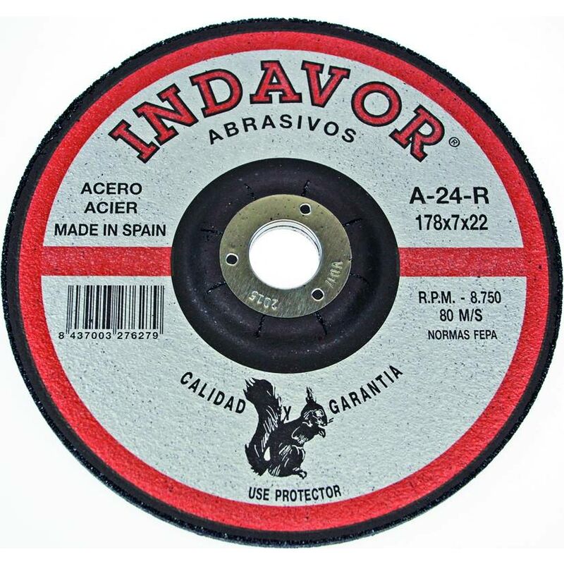 

Disco corin. hierro A24 180x7x22 S/D (25 Uds.) - Indavor