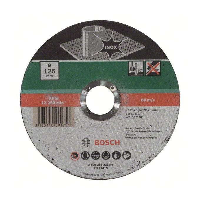 

BOSCH 2609256323 Disco de corte recto, inoxidable Ø 125 mm