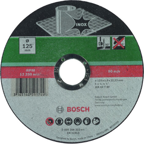 Disco Cortar Inox 125Mmx1Mm. Recto. - Bosch