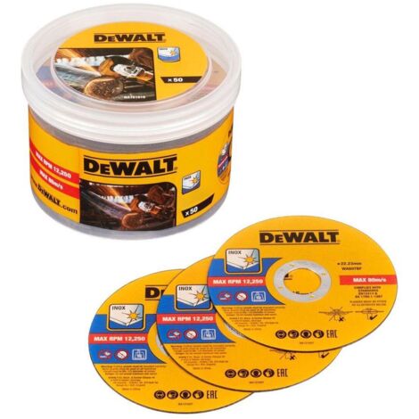 Disco corte ø125mm x 1mm 50unid dt20598-qz dewalt