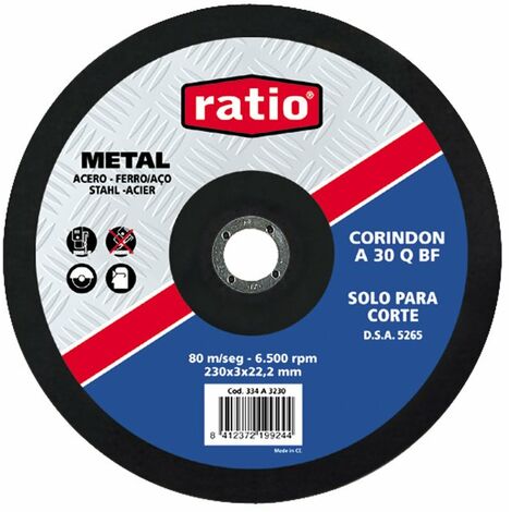 Disco corte metal Ratio - varias opciones disponibles