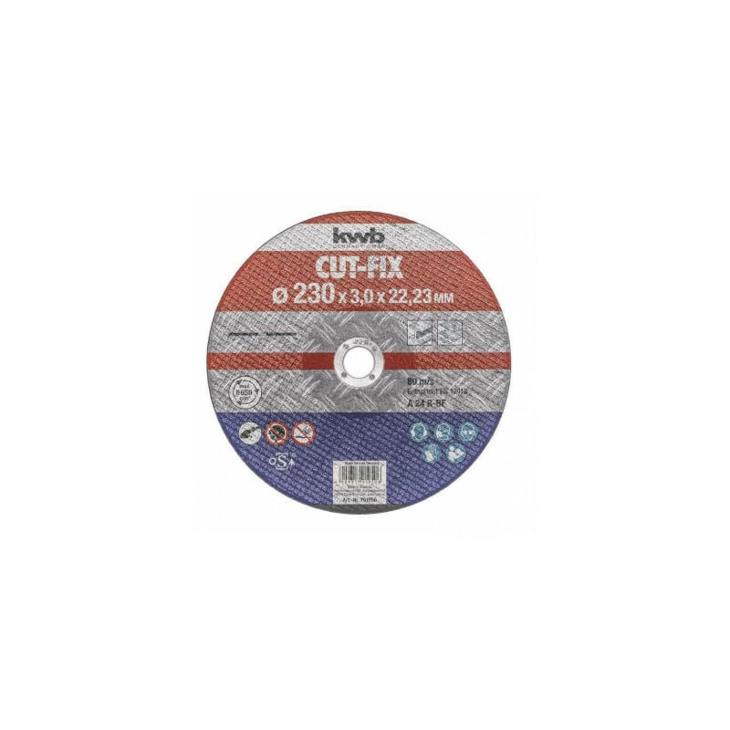 

Disco corte CUT-FIX metal 230X3X22 mm - KWB