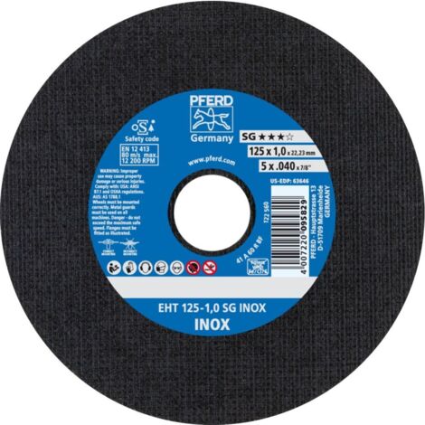 DISCO CORTE EHT 125-1,0 SG INOX - PFERD