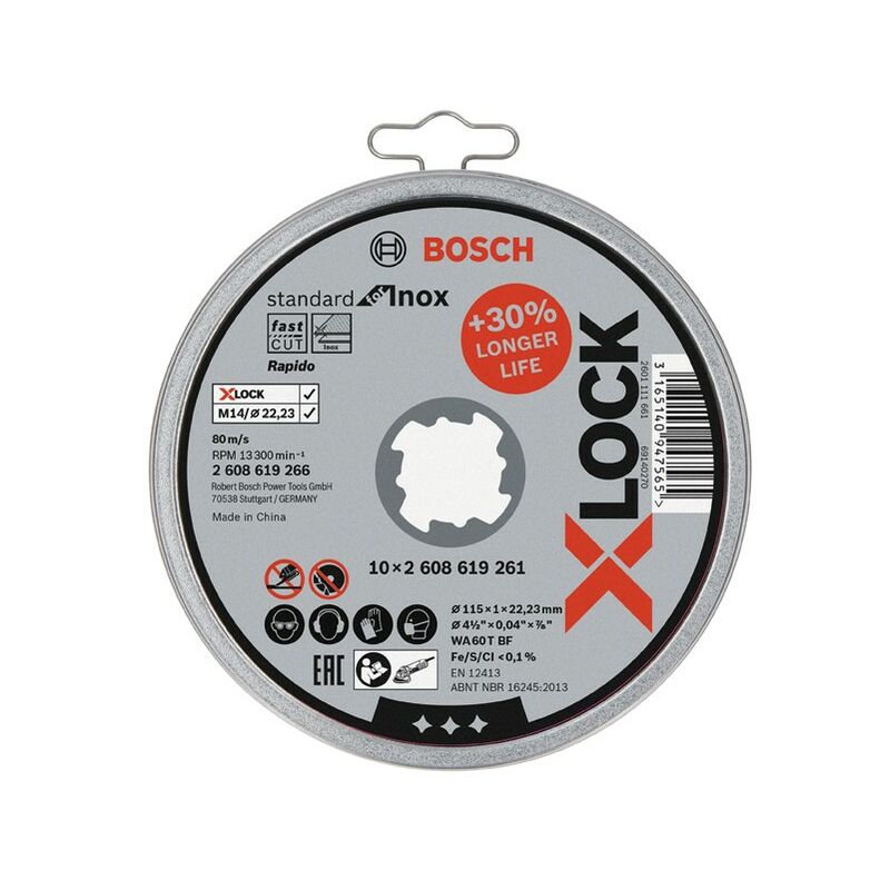 

Disco c fino xlock lata 10 ud
