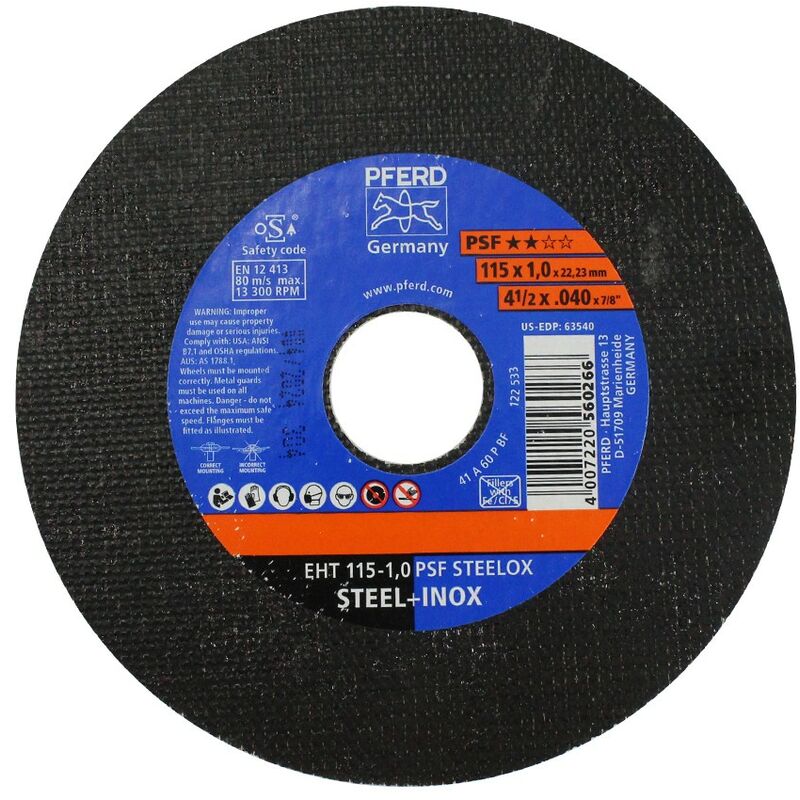 

Disco Corte Inox 115X1,0Mm A60 Eht - Pferd