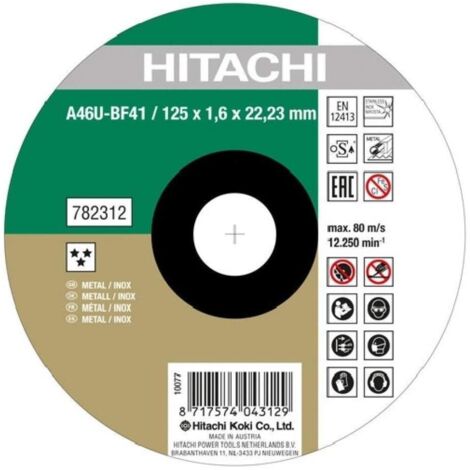 DISCO CORTE INOX 230×1,9 782315 HITACHI