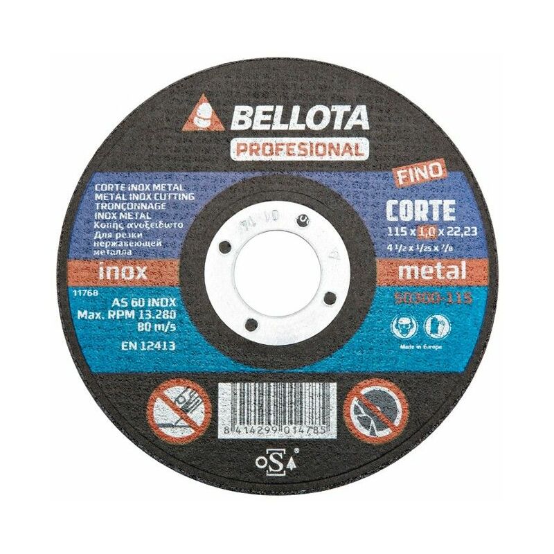 

Bellota - Disco Corte Inoxidable 125x1x22 50300-125