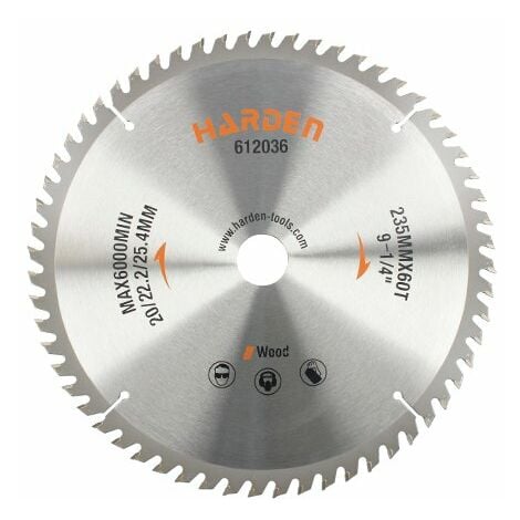 DISCO CORTE MADERA 235 X 25,4MM HARDEN