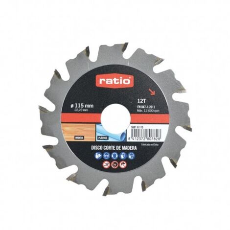 DISCO CORTE MADERA ANTIRETROCESO 115MM. - EHLIS