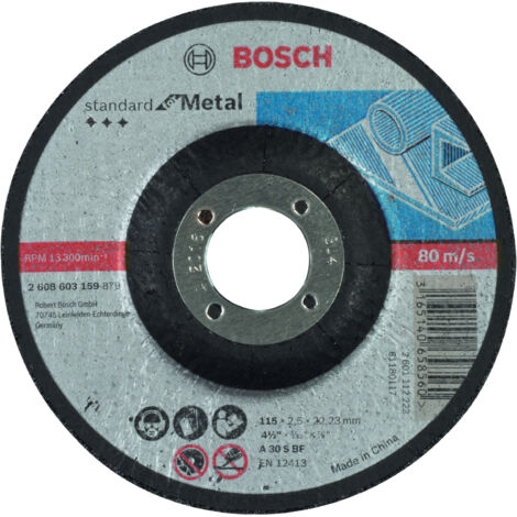 Disco corte metal 115x2,5x22,23mm standard bosch