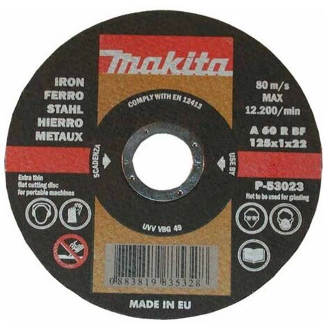Disco Corte Metal 125X1,0X22 FIN - MAKITA